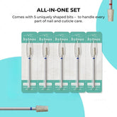 Professional Diamond Nail Drill Bits Set – 5pcs